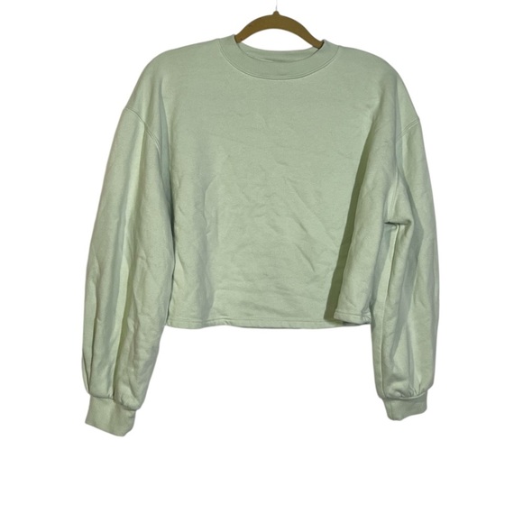 Universal Thread Cropped Crewneck Sweatshirt Pastel Green Size Small Oversized - Picture 1 of 8